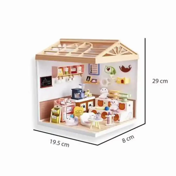 کیت خانه سازی مینیاتوری مدل کافه گربه کد 8007