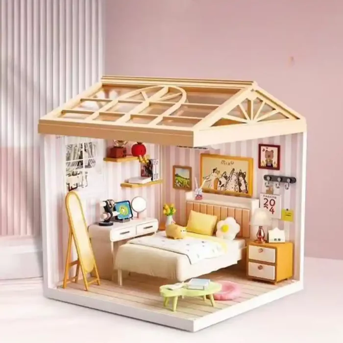 کیت خانه سازی مینیاتوری مدل اتاق خواب کد 8004