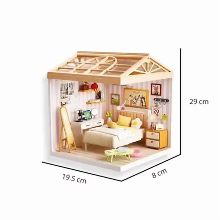 کیت خانه سازی مینیاتوری مدل اتاق خواب کد 8004