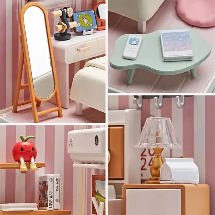 کیت خانه سازی مینیاتوری مدل اتاق خواب کد 8004