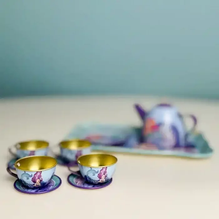 اسباب بازی ست چای خوری فلزی کیفی طرح پری دریایی کد 979816A