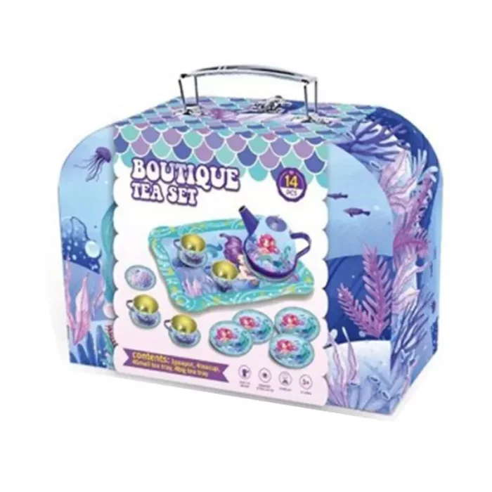 اسباب بازی ست چای خوری فلزی کیفی طرح پری دریایی کد 979816A