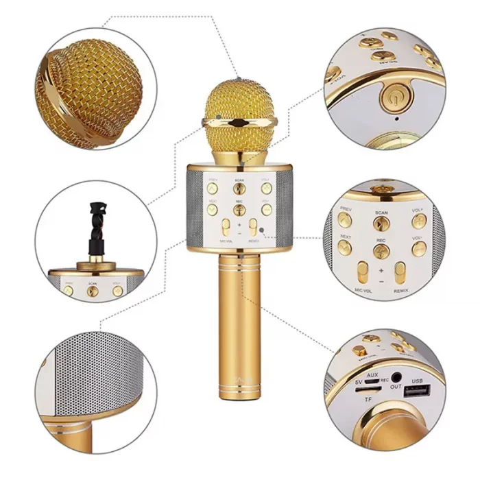 میکروفون اسباب بازی بلوتوثی اسپیکر دار کد WS858