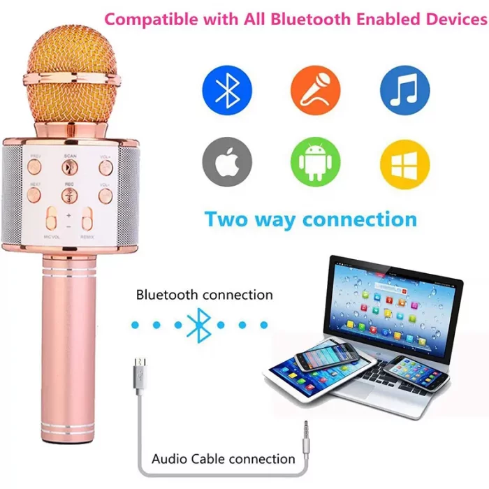 میکروفون اسباب بازی بلوتوثی اسپیکر دار کد WS858