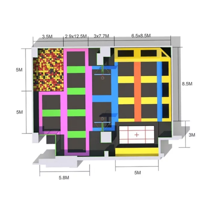 ترامپولین پارک تجاری سفارشی کد 6920386