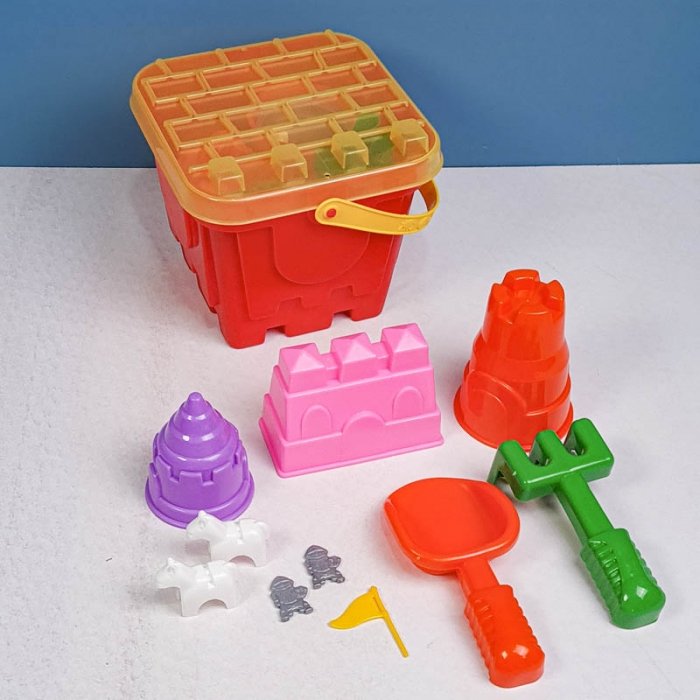 ست شن بازی سطل ساحلی رنگ قرمز کد 5353168