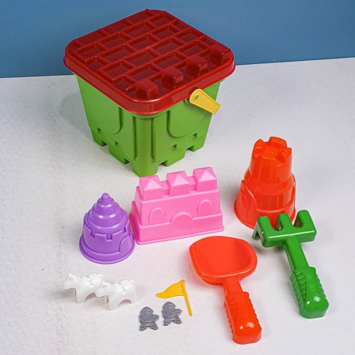 ست شن بازی سطل ساحلی رنگ سبز کد 5353165