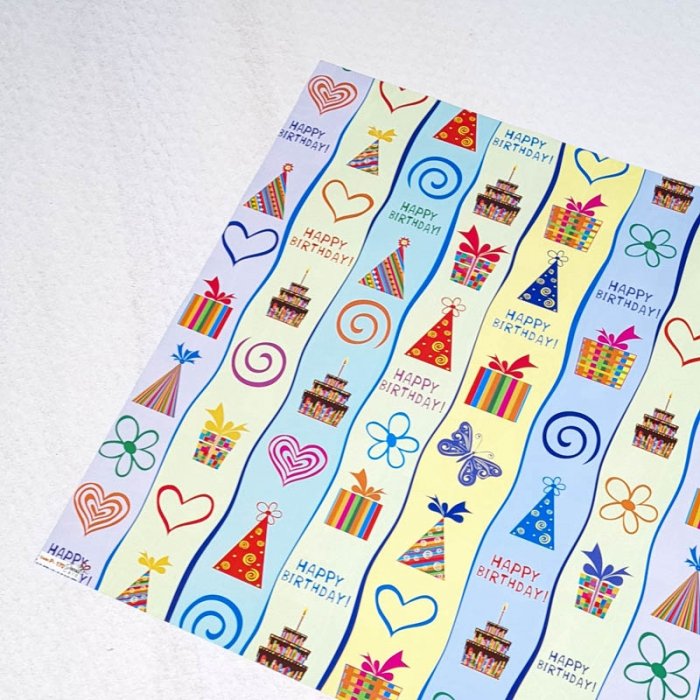 کاغذ دو رو طرح تولد کد P170