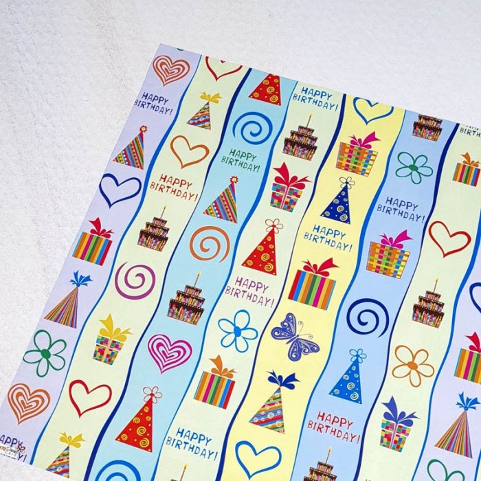 کاغذ دو رو طرح تولد کد P170