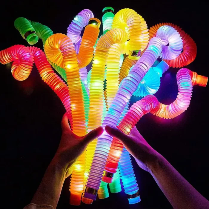 اسباب بازی لوله حسی چراغ دار 6 عددی کد 6928382