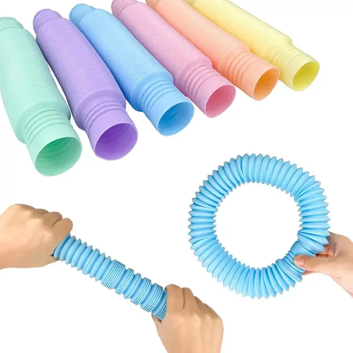 اسباب بازی لوله حسی پاستلی 6 عددی کد 6928383