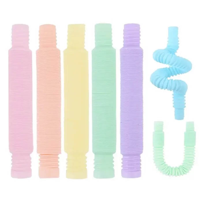 اسباب بازی لوله حسی پاستلی 6 عددی کد 6928383