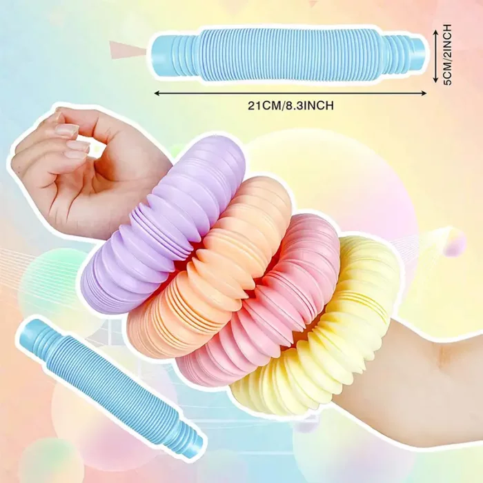 اسباب بازی لوله حسی پاستلی 6 عددی کد 6928383