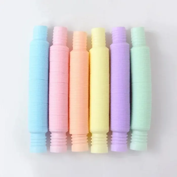 اسباب بازی لوله حسی پاستلی 6 عددی کد 6928383