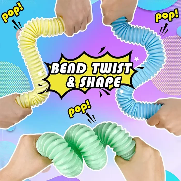 اسباب بازی لوله حسی پاستلی 6 عددی کد 6928383