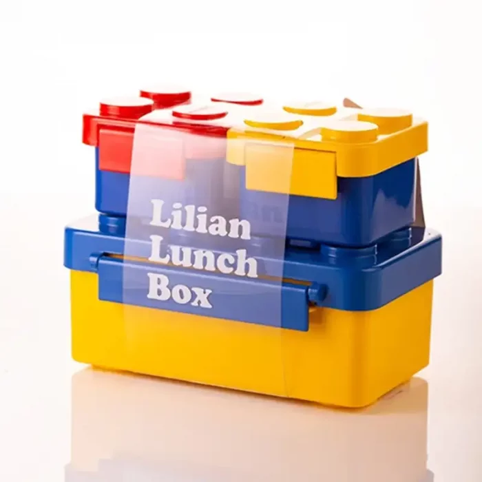 ظرف غذای لیلیان طرح لگو رنگ زرد در آبی کد P/82142/I