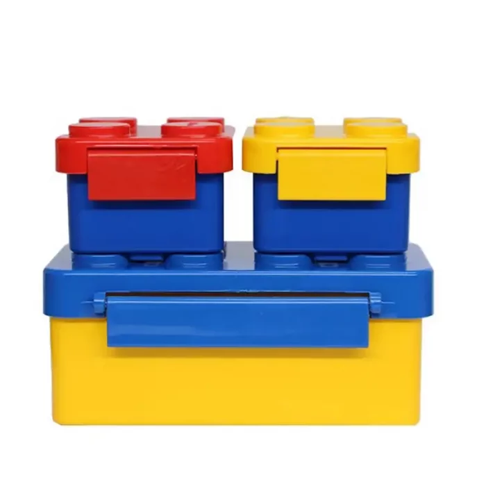 ظرف غذای لیلیان طرح لگو رنگ زرد در آبی کد P/82142/I