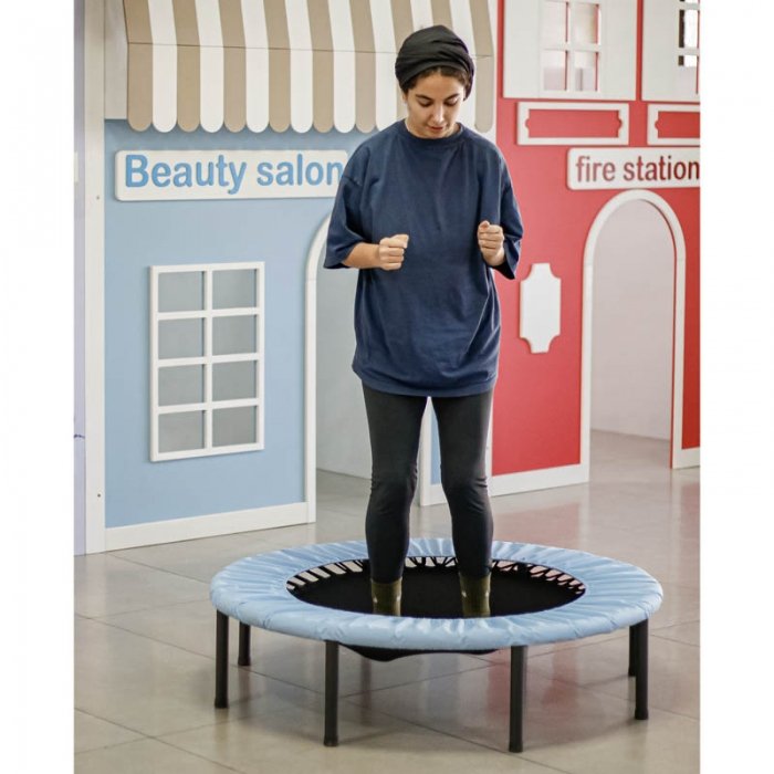 ترامپولین جامپینگ کودک کشی قطر 120 سانتی متر رنگ آبی مشکی کد 4061758