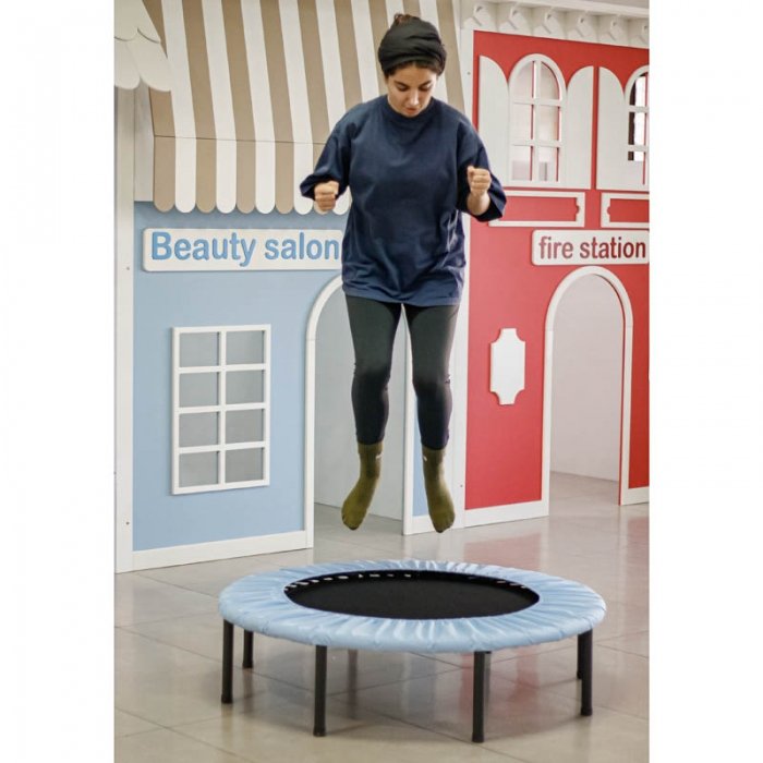 ترامپولین جامپینگ کودک کشی قطر 120 سانتی متر رنگ آبی مشکی کد 4061758