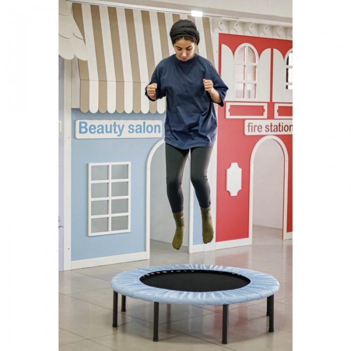 ترامپولین جامپینگ کودک کشی قطر 120 سانتی متر رنگ آبی مشکی کد 4061758