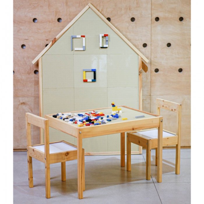 صفحه لگو دیواری طرح خانه چوبی کد 6900354