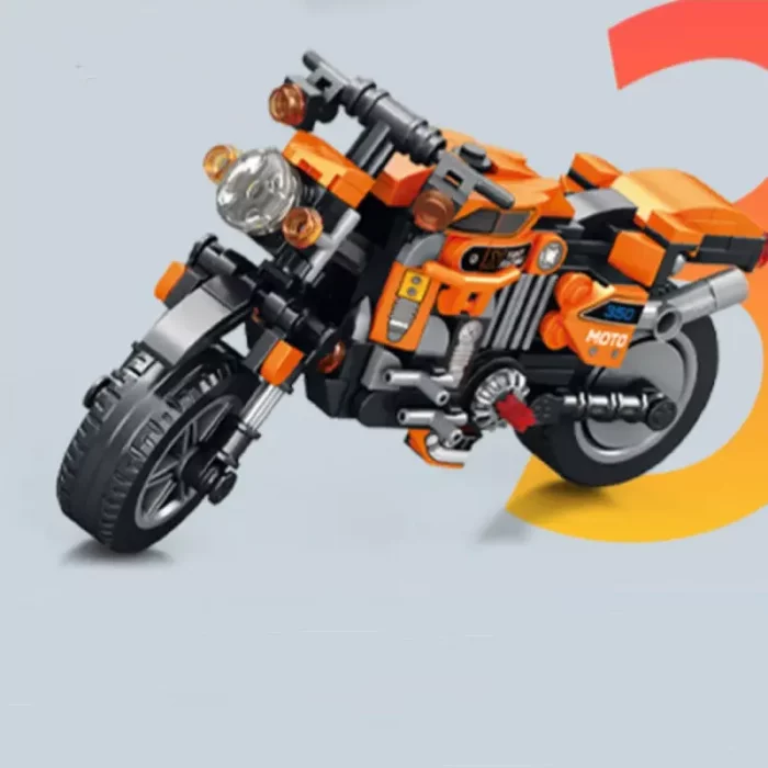 اسباب بازی لگو موتور 255 تکه رنگ  نارنجی کد P/47003/C