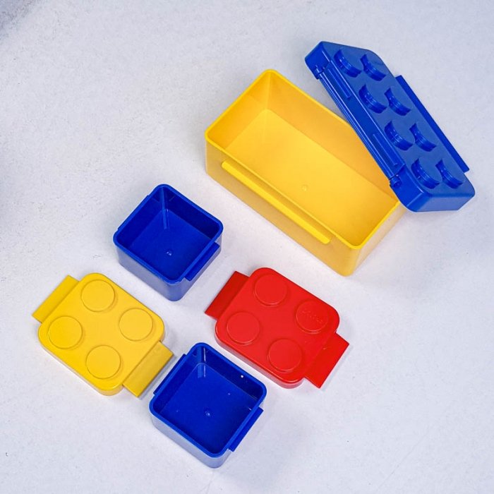 ظرف غذای لیلیان طرح لگو رنگ زرد در آبی کد P/82142/I