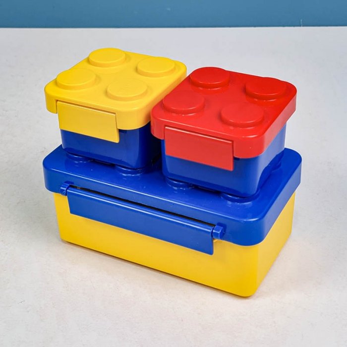 ظرف غذای لیلیان طرح لگو رنگ زرد در آبی کد P/82142/I