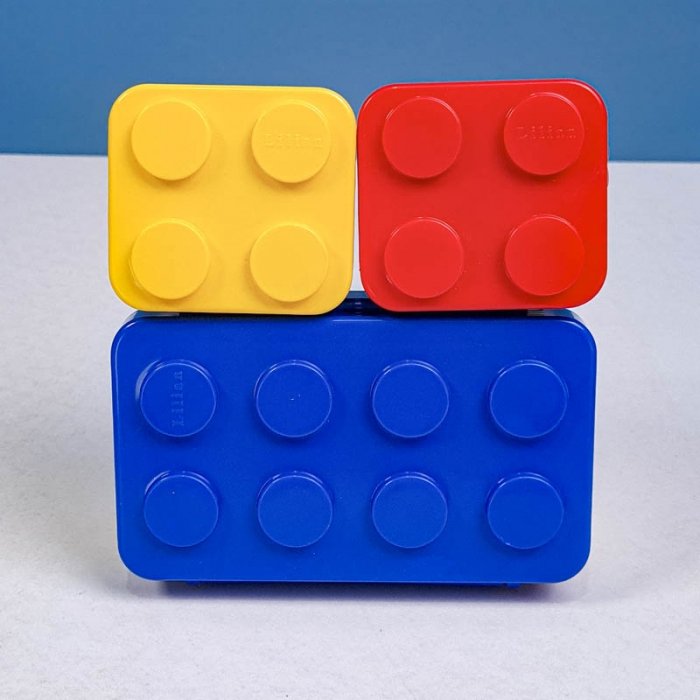 ظرف غذای لیلیان طرح لگو رنگ زرد در آبی کد P/82142/I