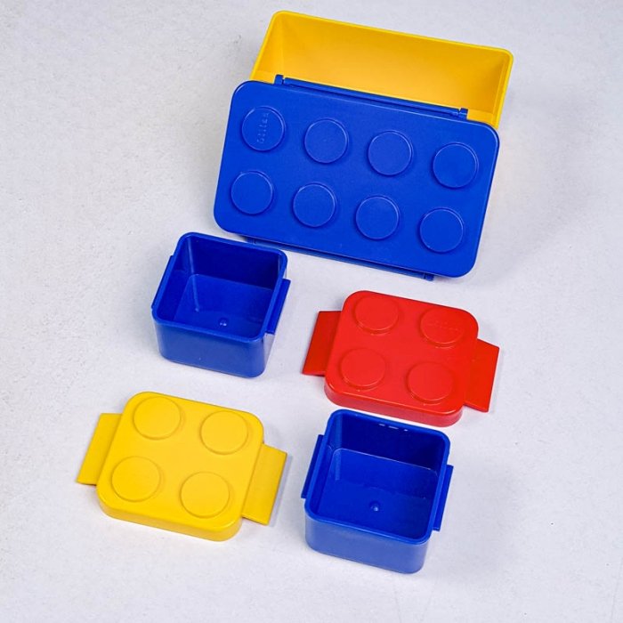 ظرف غذای لیلیان طرح لگو رنگ زرد در آبی کد P/82142/I