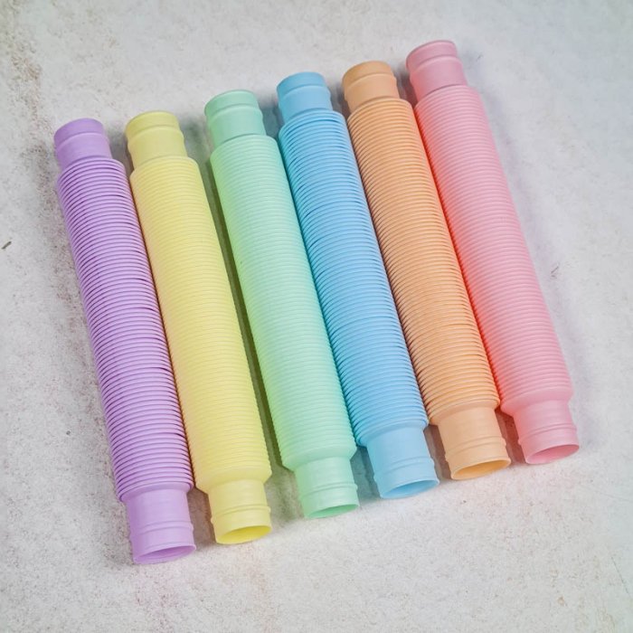 اسباب بازی لوله حسی پاستلی 6 عددی کد 6928383