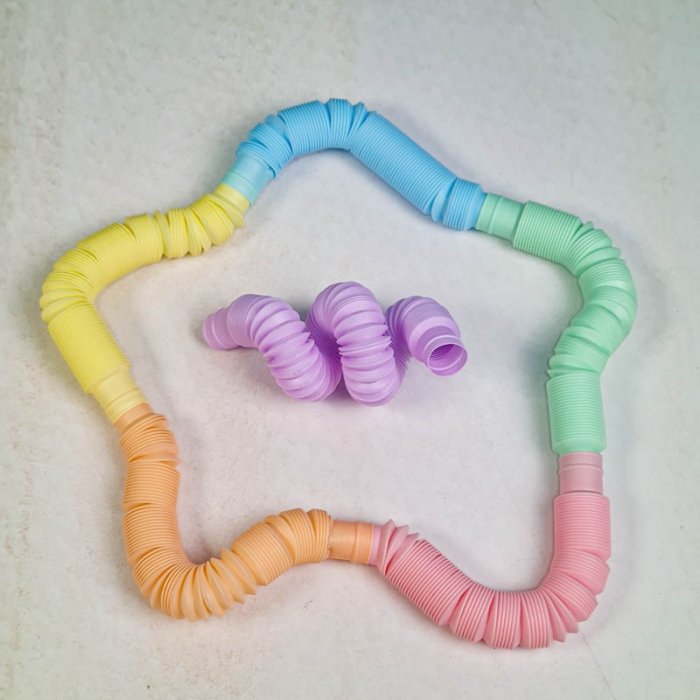 اسباب بازی لوله حسی پاستلی 6 عددی کد 6928383