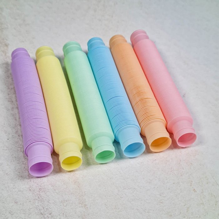 اسباب بازی لوله حسی پاستلی 6 عددی کد 6928383