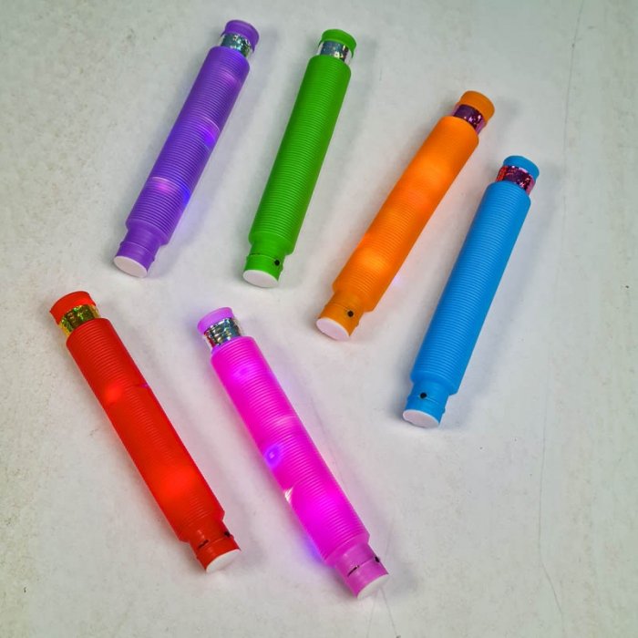 اسباب بازی لوله حسی چراغ دار 6 عددی کد 6928382