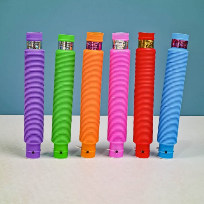 اسباب بازی لوله حسی چراغ دار 6 عددی کد 6928382