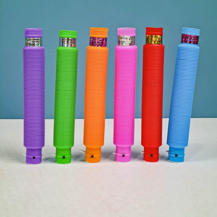 اسباب بازی لوله حسی چراغ دار 6 عددی کد 6928382