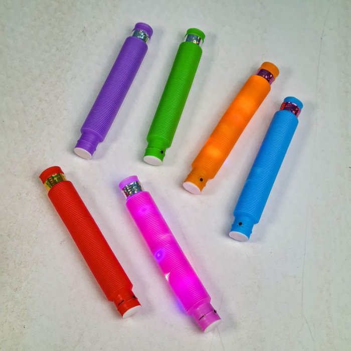 اسباب بازی لوله حسی چراغ دار 6 عددی کد 6928382