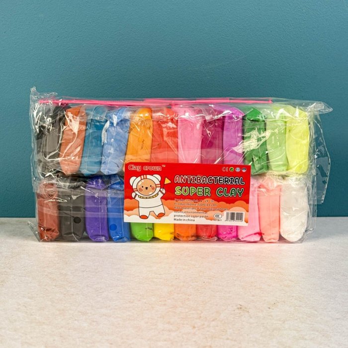 خمیر بازی کلی 24 عددی SUPER CLAY کد 342240