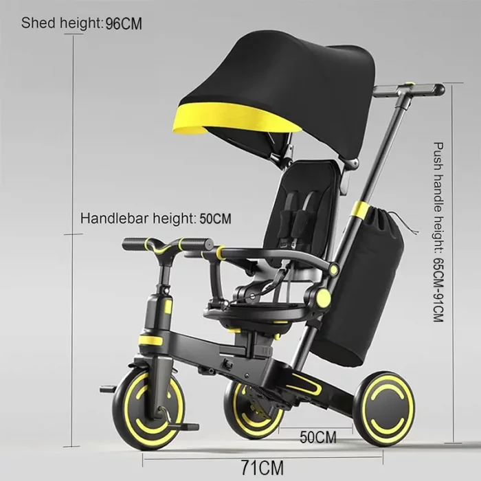 سه چرخه کودک تاشو رنگ طوسی کد 6937175