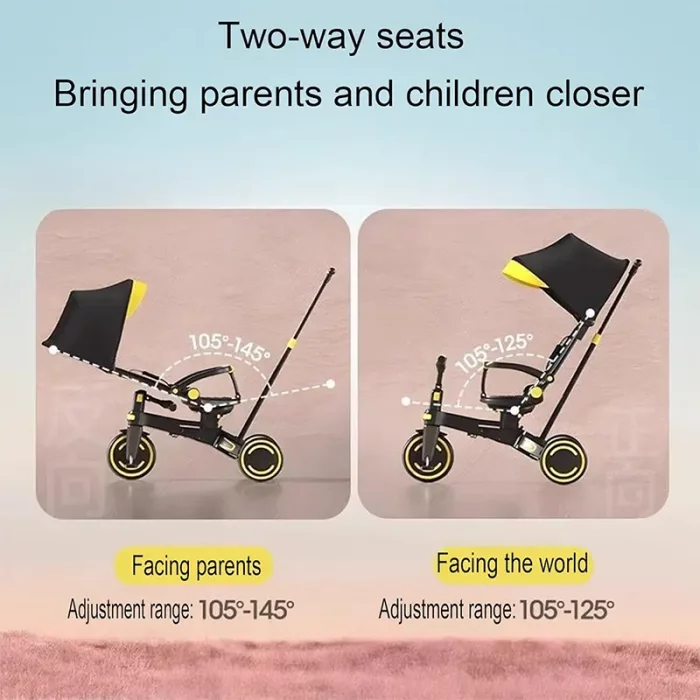 سه چرخه کودک تاشو رنگ طوسی کد 6937175