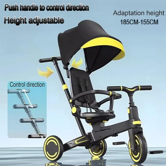 سه چرخه کودک تاشو رنگ طوسی کد 6937175