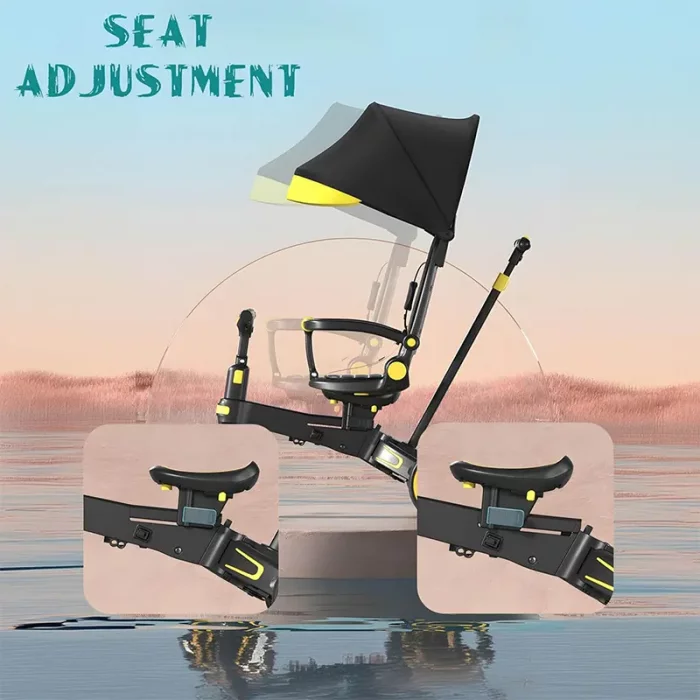 سه چرخه کودک تاشو رنگ طوسی کد 6937175