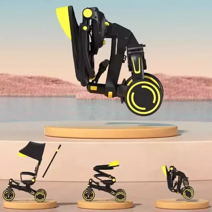 سه چرخه کودک تاشو رنگ طوسی کد 6937175