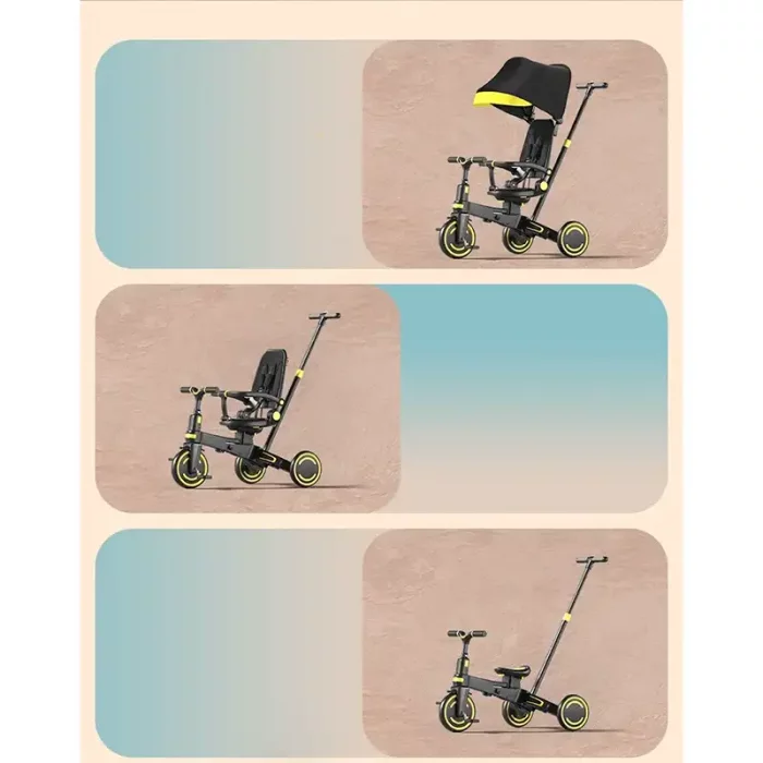 سه چرخه کودک تاشو رنگ طوسی کد 6937175