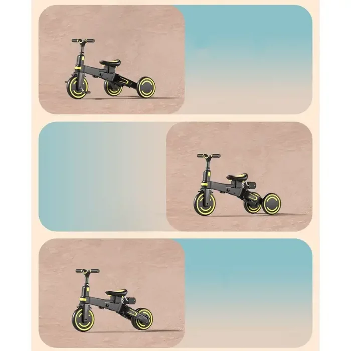 سه چرخه کودک تاشو رنگ طوسی کد 6937175