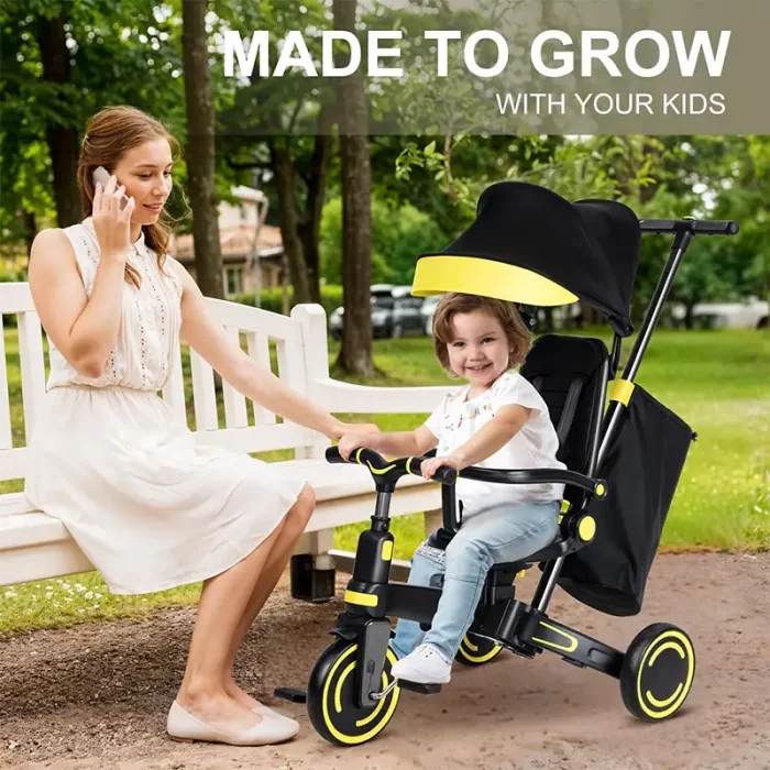 سه چرخه کودک تاشو رنگ طوسی کد 6937175