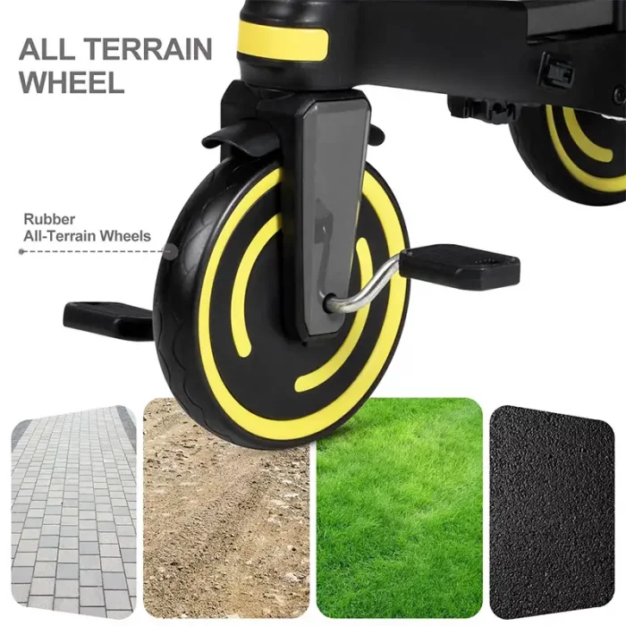 سه چرخه کودک تاشو رنگ طوسی کد 6937175