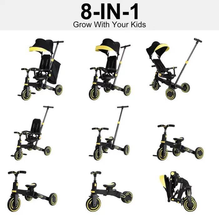 سه چرخه کودک تاشو رنگ طوسی کد 6937175