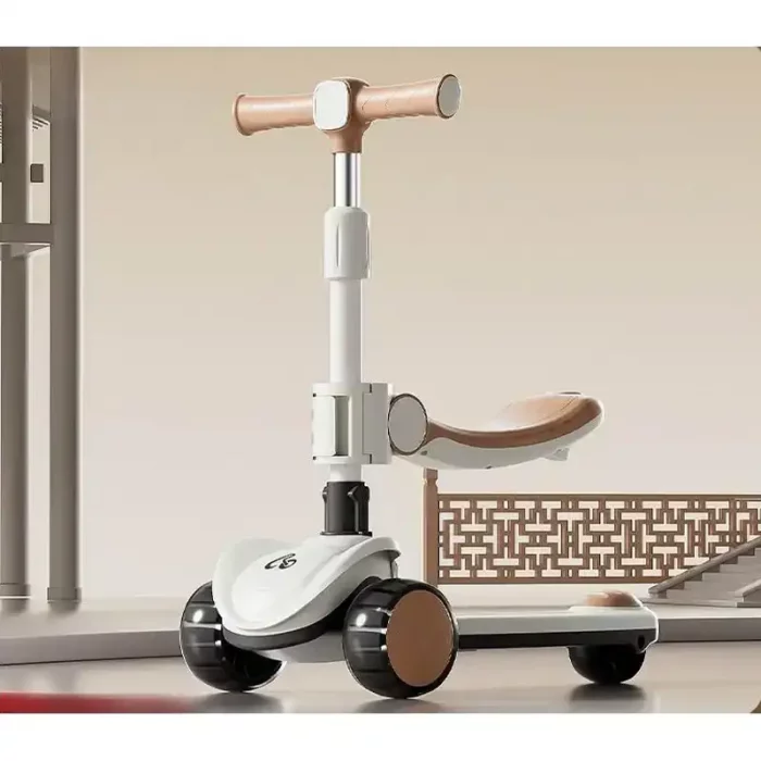 اسکوتر کودک چراغدار رنگ قهوه ای کد 6937149