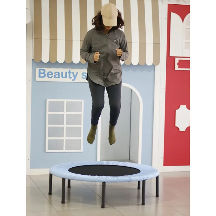 ترامپولین جامپینگ کودک کشی قطر 120 سانتی متر رنگ آبی مشکی کد 4061758